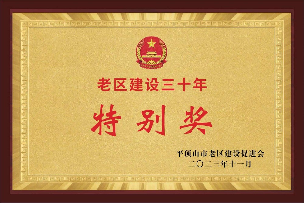 老区建设三十年特别奖
